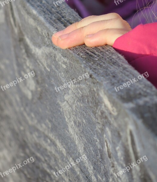 Hand Child Child's Hand Wood Wood Plank