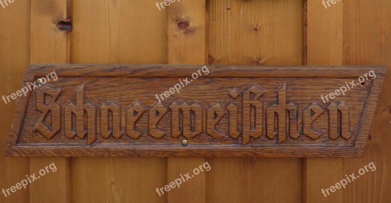 Wooden Sign Fairy Tales Snow White Free Photos