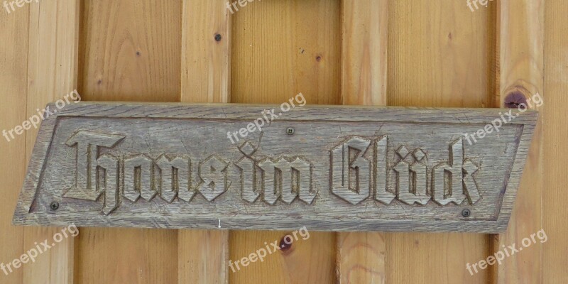 Wooden Sign Fairy Tales Hans In The Fortune Free Photos