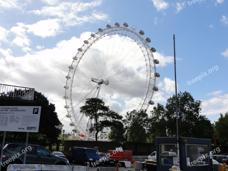 London Eye Big Wheel Ferris Wheel Urban City