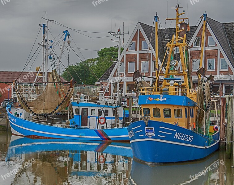 Port Boats East Frisia Lower Saxony Cutter