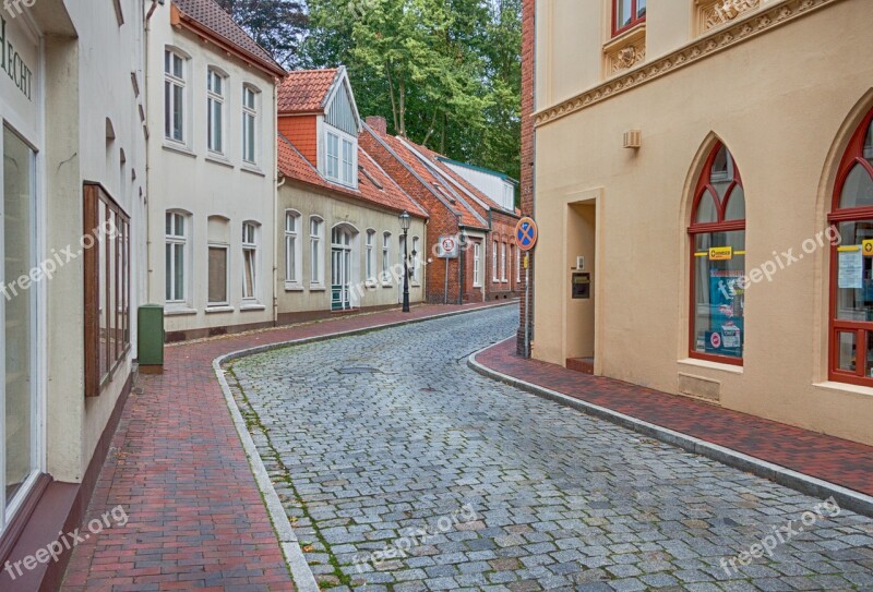 Paved Paving Stones East Frisia Lower Saxony Village