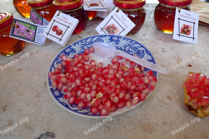 Malta Gozo Pomegranate Fruit Food