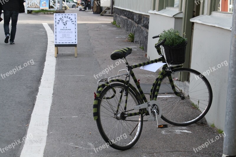 Bike Wheel Road City Side Of The Road