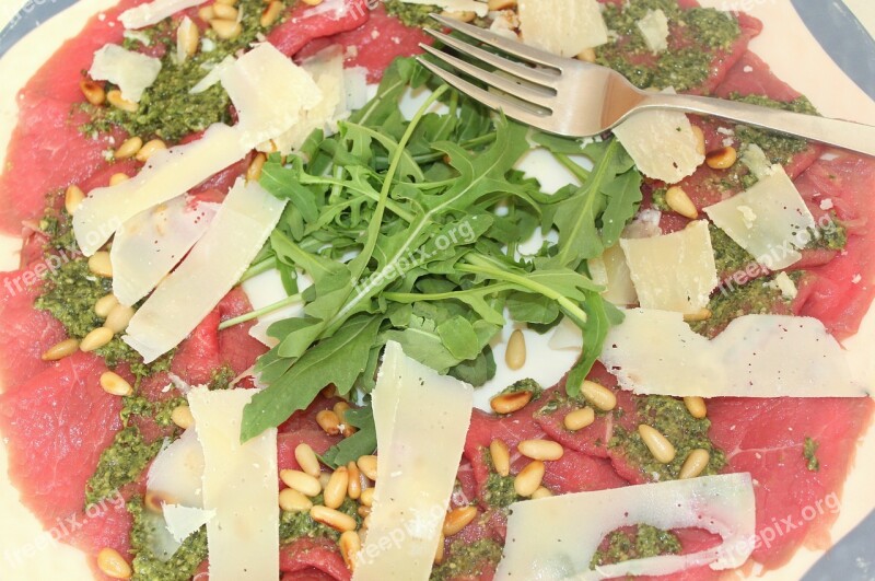 Appetizer Carpaccio Arugula Free Photos