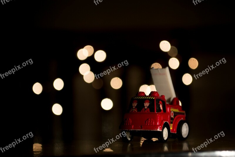 Christmas Toys Lights Fire Truck