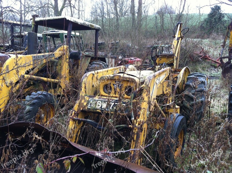 Tractor Rust Graveyard Farm Junk Yard