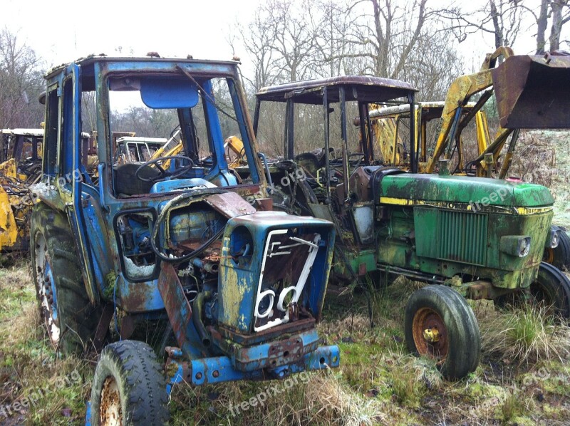 Tractor Rust Graveyard Farm Junk Yard