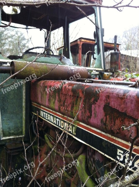 Tractor Rust Graveyard Farm Junk Yard