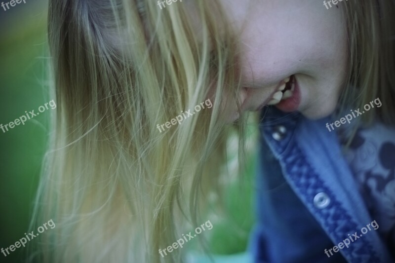 Happy Girl Smile Hair Blonde