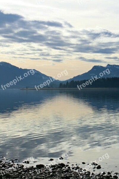 Alpine Foothills Chiemgau Chiemsee Mountains Landscape