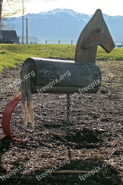 Rocking Horse Swing Rock Gaul Horse