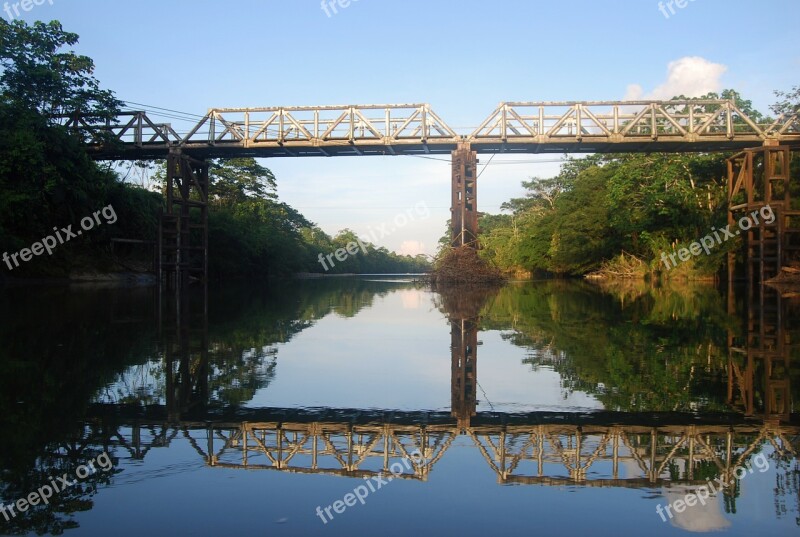 Amazon Bridge Reflection Water Brightness