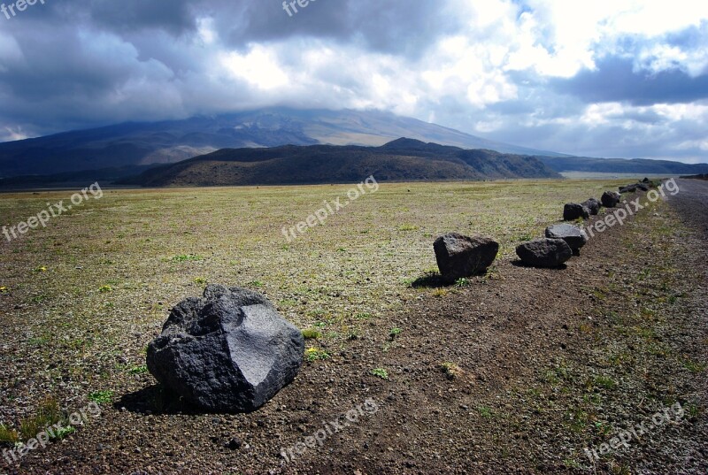 Cotopaxi Mexico Volcano Barrier Stone