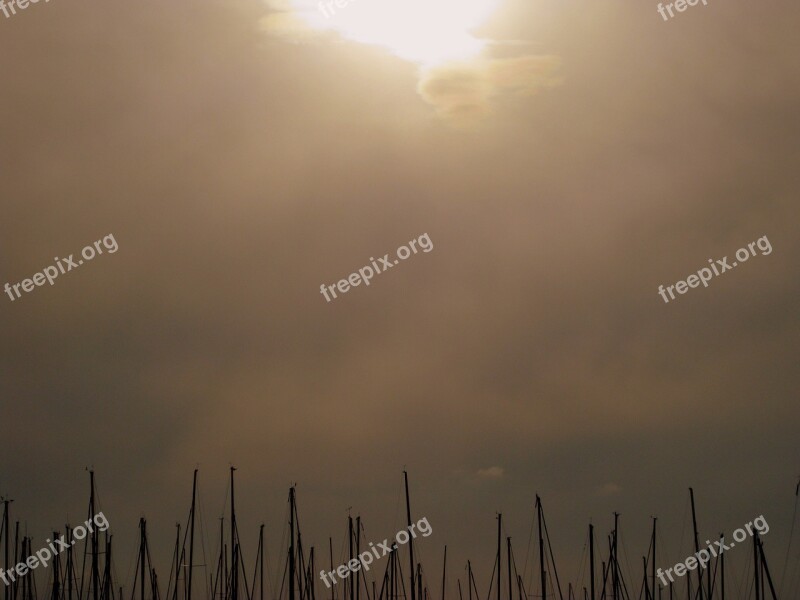 Evening Sun Sea Sweden Boats Sail