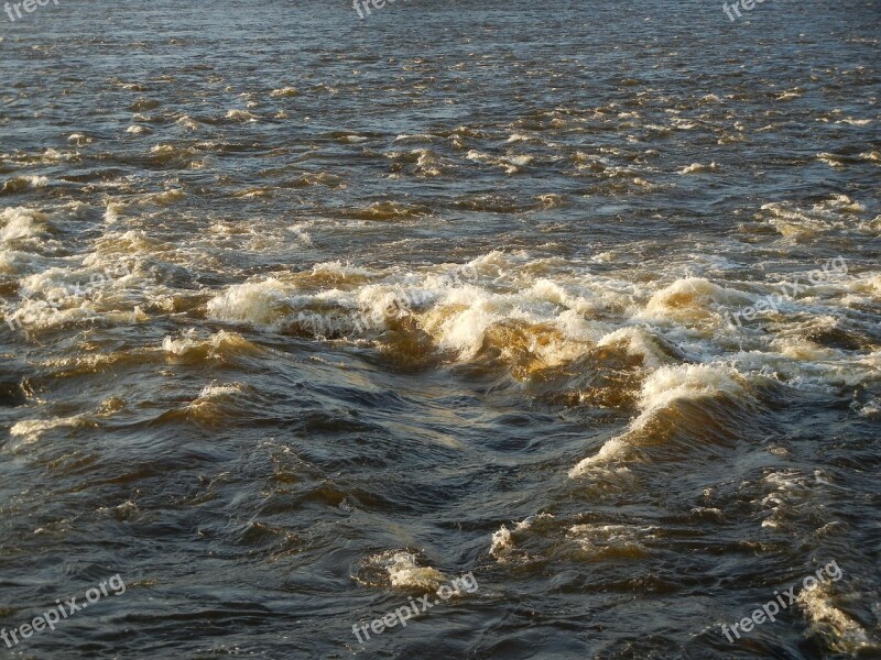 Water Waterscape Waves Bubbles Splash