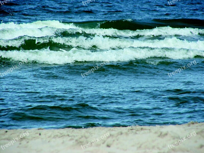 Nature Sea The Waves Water The Baltic Sea