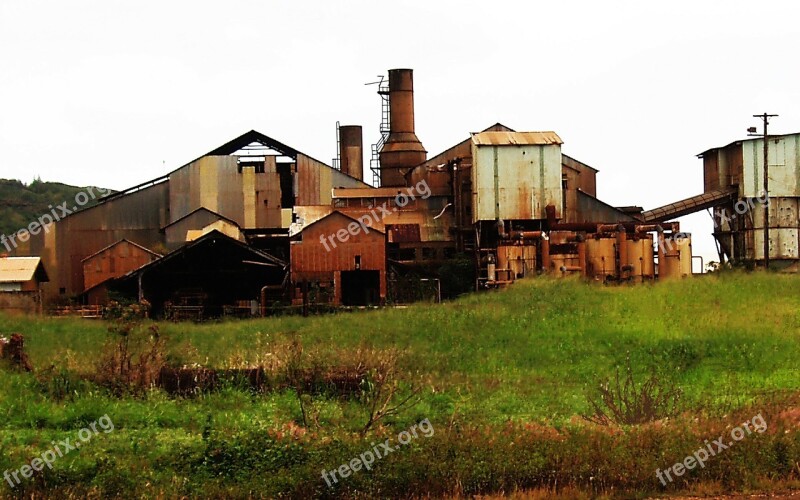 Hawaii Kauai Sugar Mill Abandoned Sugarcane