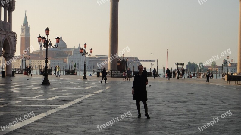 Venice Italy Venezia St Mark's Square Woman