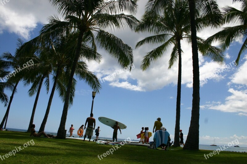 Hawaii Beach Surf Ocean Sea