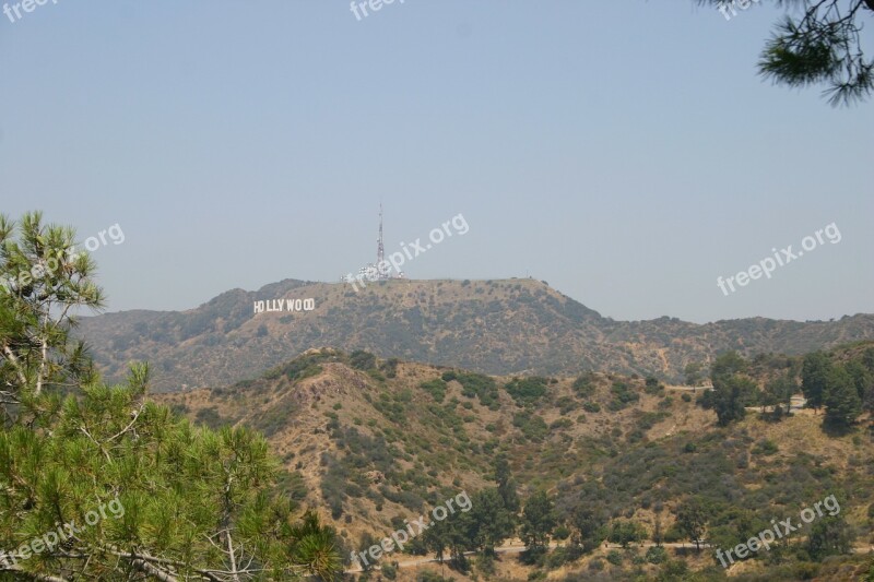 Losangeles California Usa Hollywood Hollywood Sign