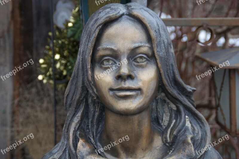 Portrait Sculpture Girl Person Young Woman