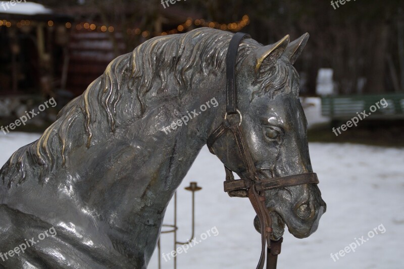 Horse Horse Head Portrait Sculpture Animal