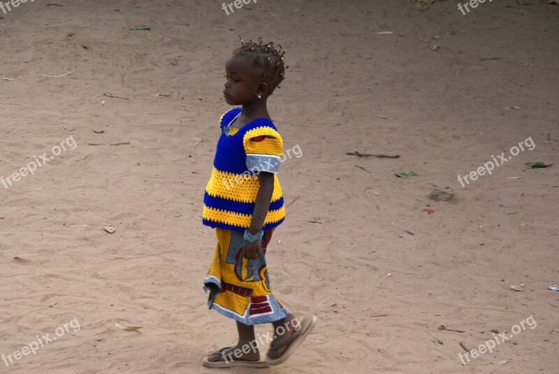 Gambia Girl Child Colorful Creole