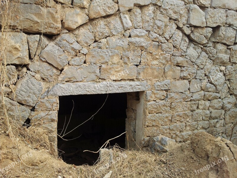 Stone Wall Door Opening Old