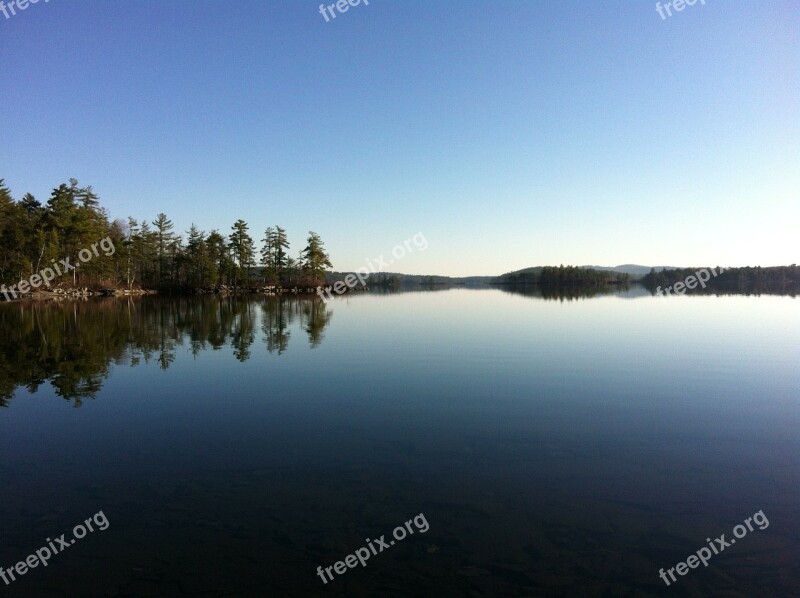 Lake Mirror Scenery Water Blue