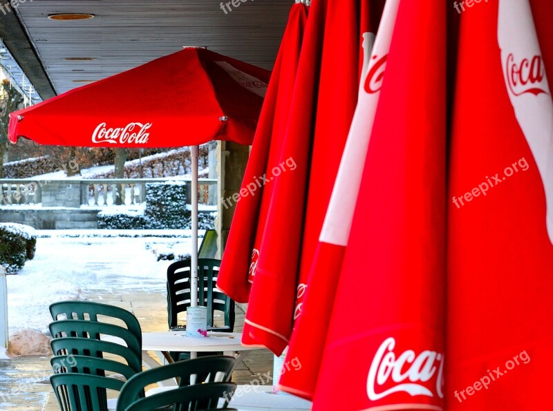 Coca Cola Coke Sunshades Parasols Advertising