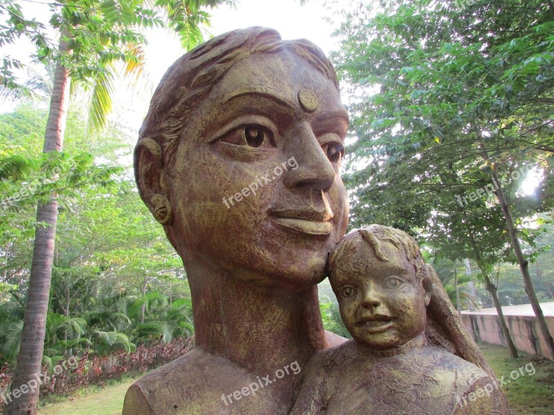 Baby Child Infant Mother Statue