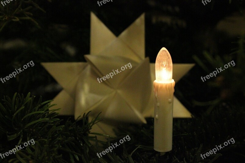 Christmas Tree Candle Christmas Electrically Artificial Candle Free Photos