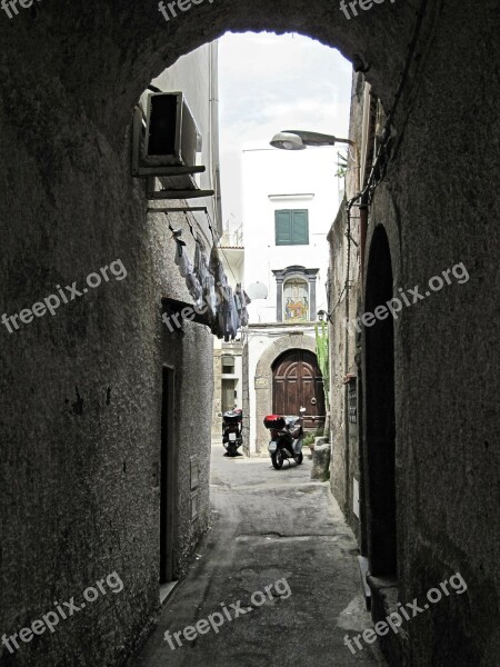 Ischia Historic Center Alley Italy Free Photos