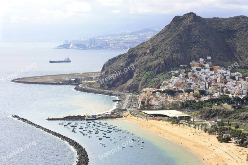 Tenerife Beach Rock Canary Islands Landscape