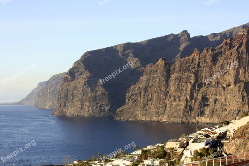 Tenerife Cliff Rock Bluff Landscape