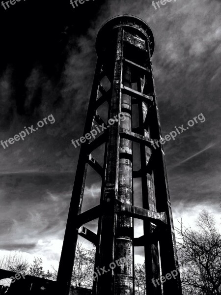 Water Tower Tower Elevated Tank Water Storage Old Water Tower