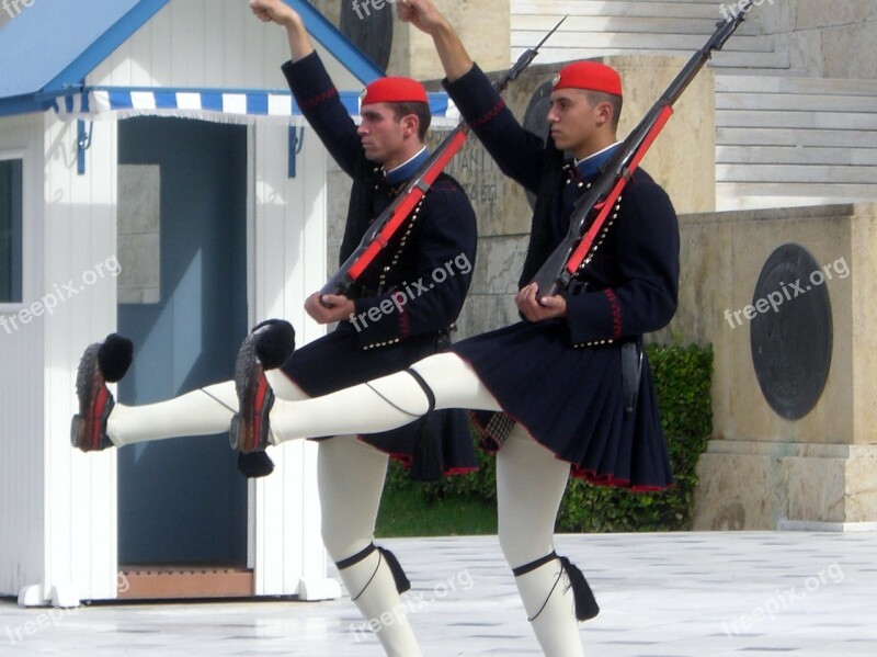 Euzonen Athens Parliament Changing Of The Guard Free Photos