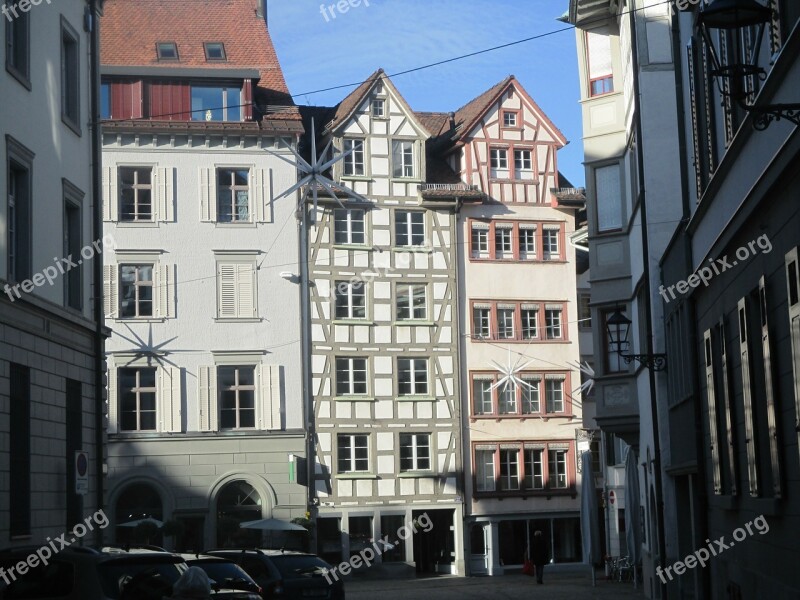 St Gallen Switzerland Houses Old Building Timber Framed Houses