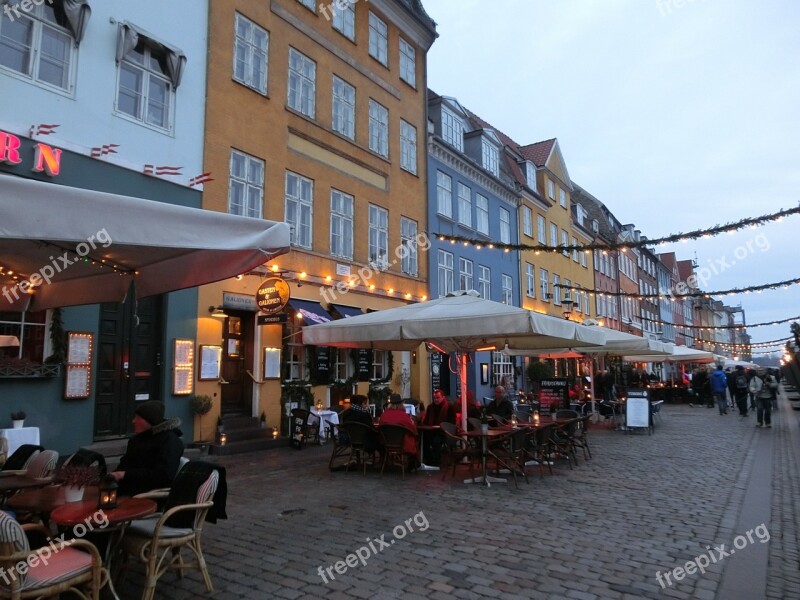 Copenhagen Denmark Port Nyhavn Restaurants