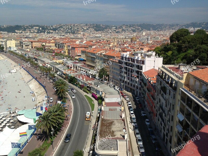 Nice Côte D ' Azur France Summer Façades