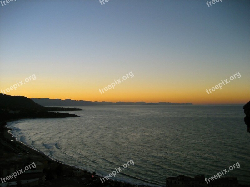 Mitelmeer Bay Sunset Turkey Sea