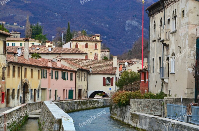 Italy Vittorio Veneto City View Channel Free Photos