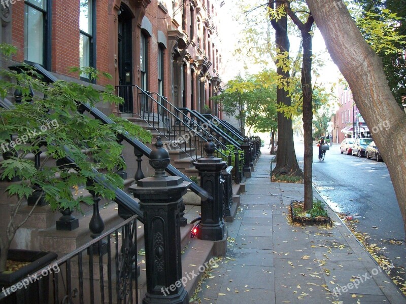 Town Houses Serial Houses Urban Street City