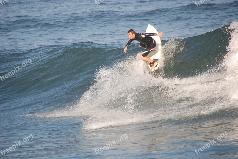 Surfer Sea Wave Sport Ocean