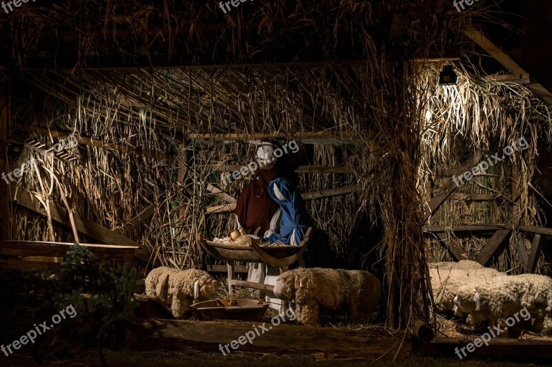 Christmas Nativity Scene Advent Holidays Free Photos