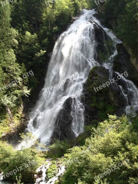 Waterfall Grossglockner Austria Free Photos