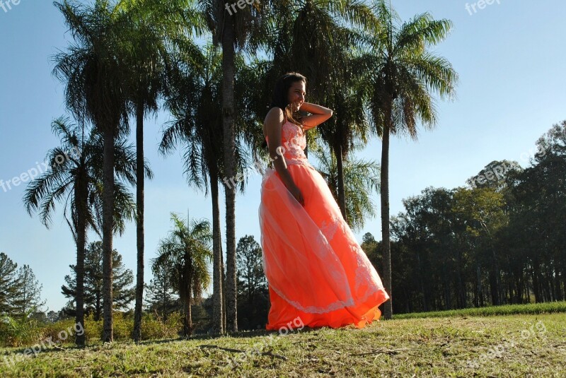 Dress Orange Quinceanera Dress Fashion Prom Dress