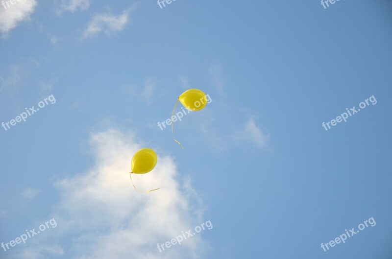 Blue Sky Balloons Two Air Colorful