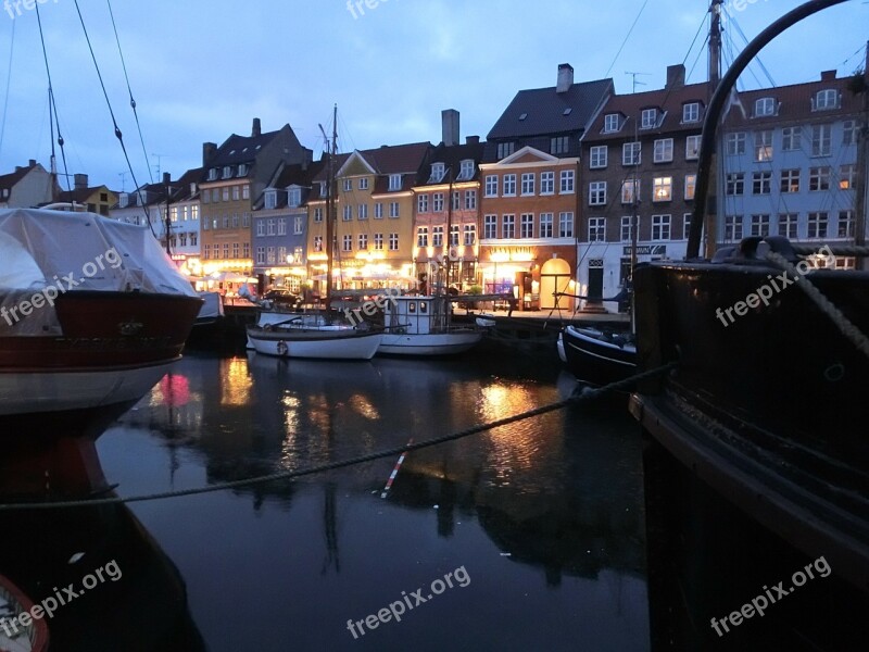 Copenhagen Port Boats Sailing Ships Denmark